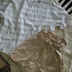 Who What Wear Striped linen top 2/30$